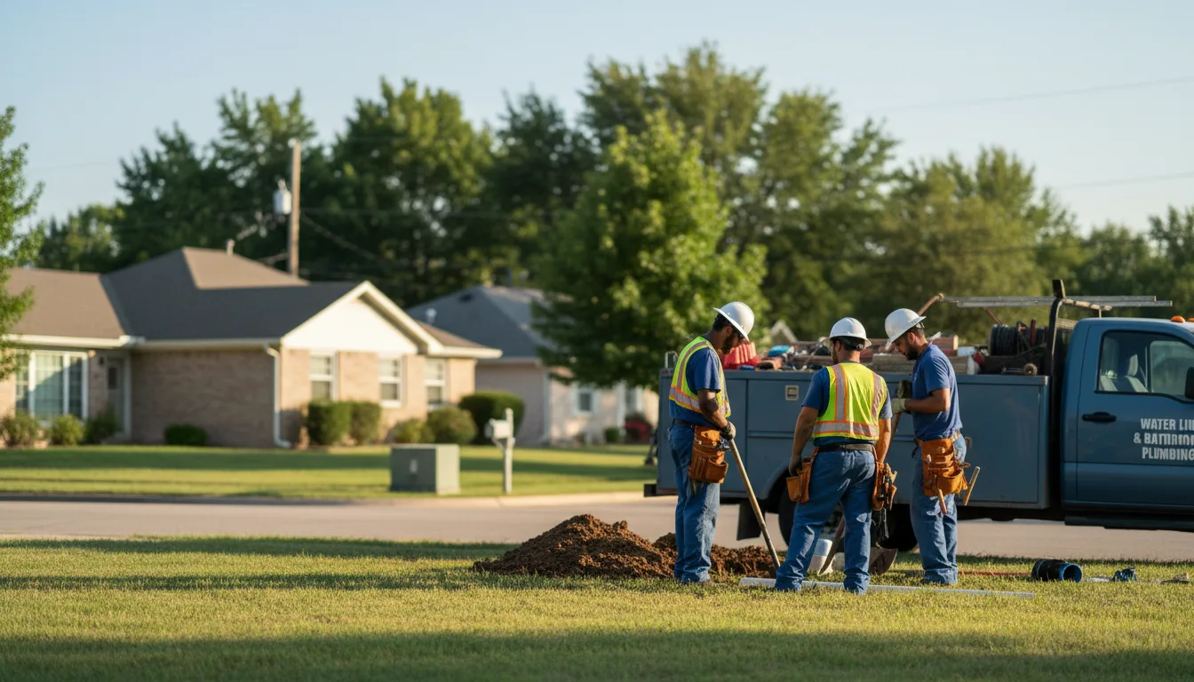 Residential water line and bathroom plumbing service in Sterling, MA